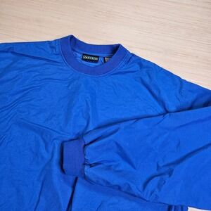 Jantzen Golf Windbreaker Mens M Blue Nylon Pullover Crewneck Jacket